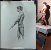 Life drawing, pencil